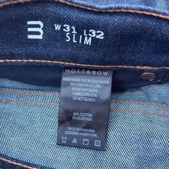Mott & Bow Denim Blue Jeans Men’s 31x32 Slim - Picture 3 of 6
